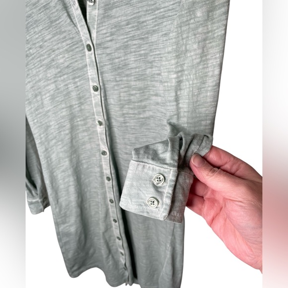 Peruvian Connection Verdigris Lagos Shirt Dress Women’s XS in Green Button Up - Picture 7 of 8